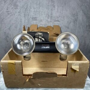 Tower Two Lamp Movie Light No. 8845 Vintage Black Dual Bulb Photography Gear